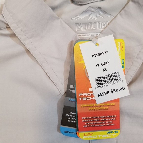 Pacific Trail Performance Woven Long Sleeve Shirt Mens XL - Picture 2 of 8